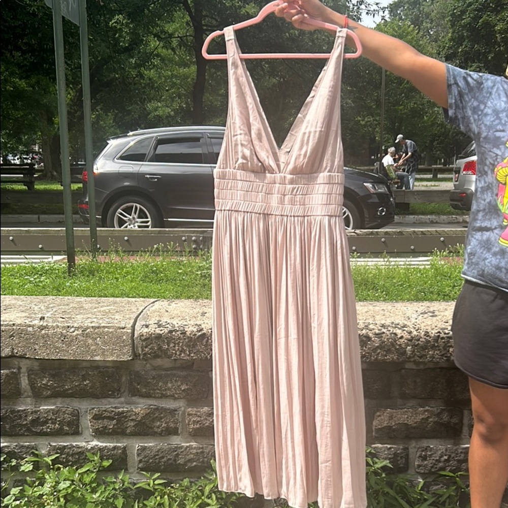 Reiss Elegant Pink Sleeveless Greek Goddess Dress